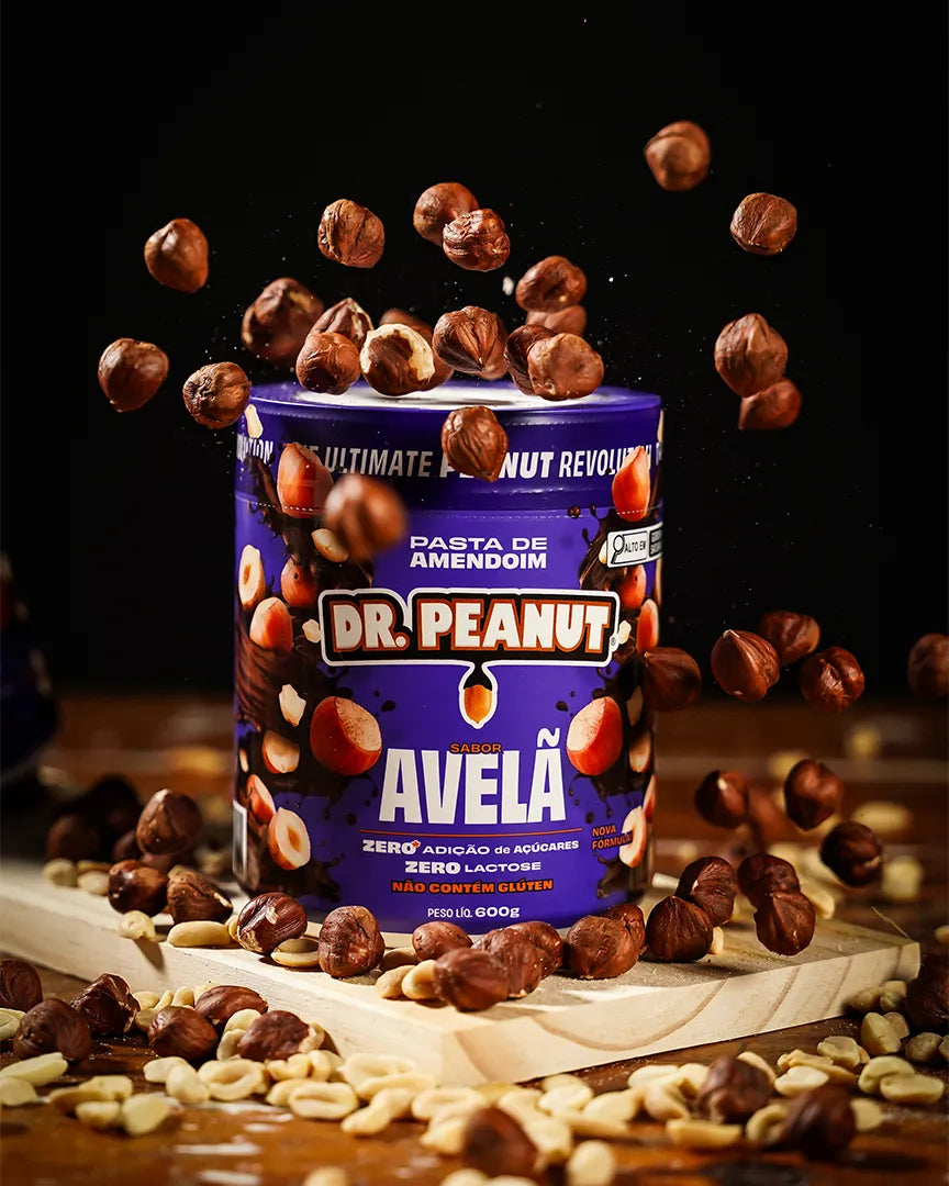 Mantequilla de maní con proteína sabor Avellana Dr.Peanut 600g.
