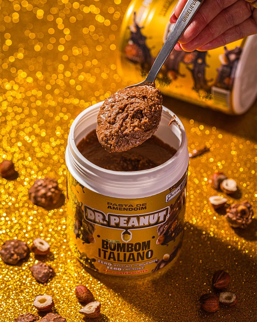 Mantequilla de maní con proteína sabor Bombón Italiano - Dr. Peanut 600g
