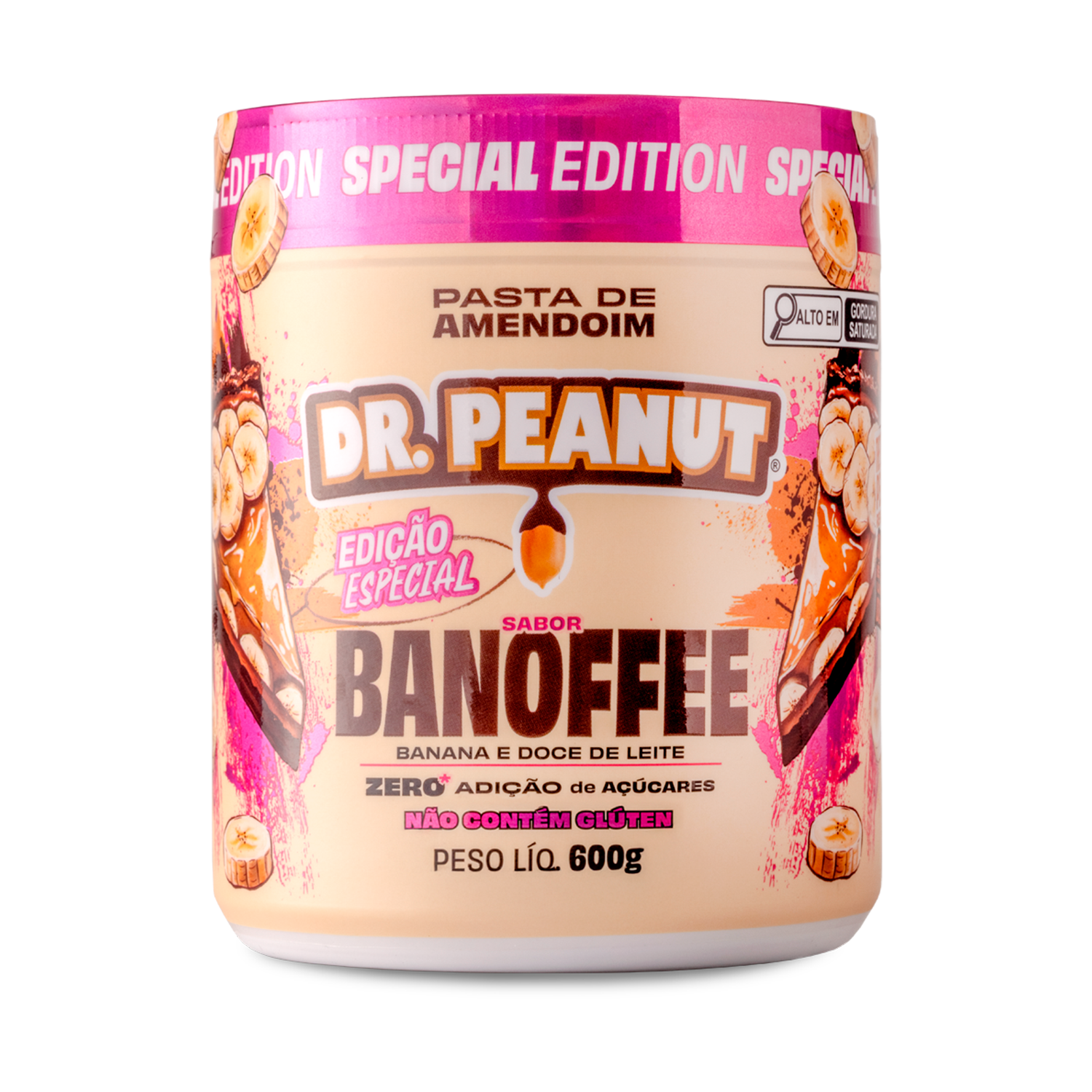 Mantequilla de maní con proteína sabor Banoffee - Dr. Peanut 600g