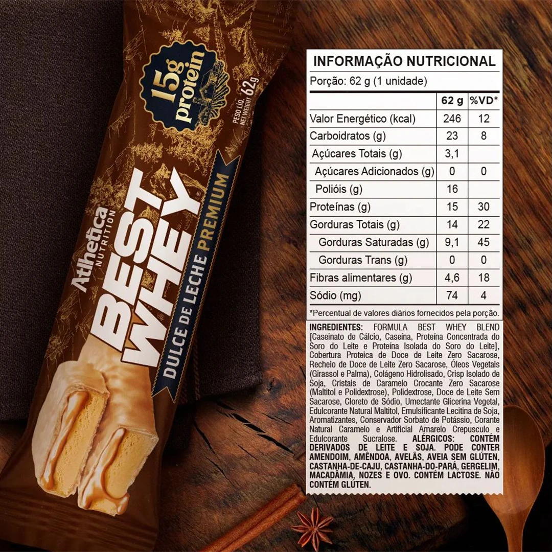 Barritas Best Whey 15 g proteína – Atlhetica Nutrition