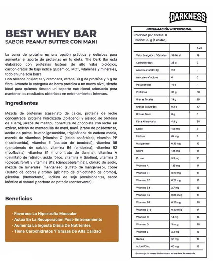 Barrita de proteína (30g) XXL - DarkBar DARKNESS