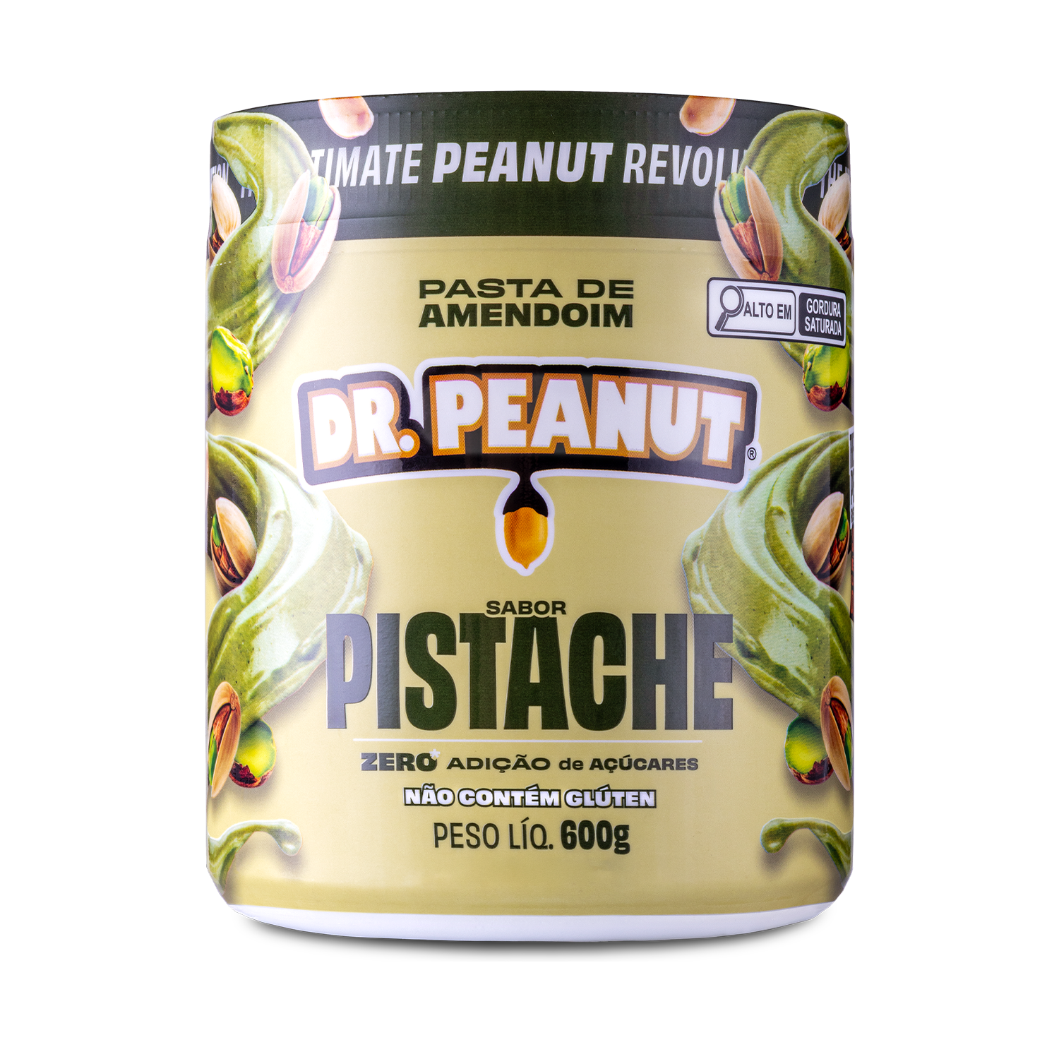 Mantequilla de maní con proteína sabor Pistacho - Dr.Peanut 600g.