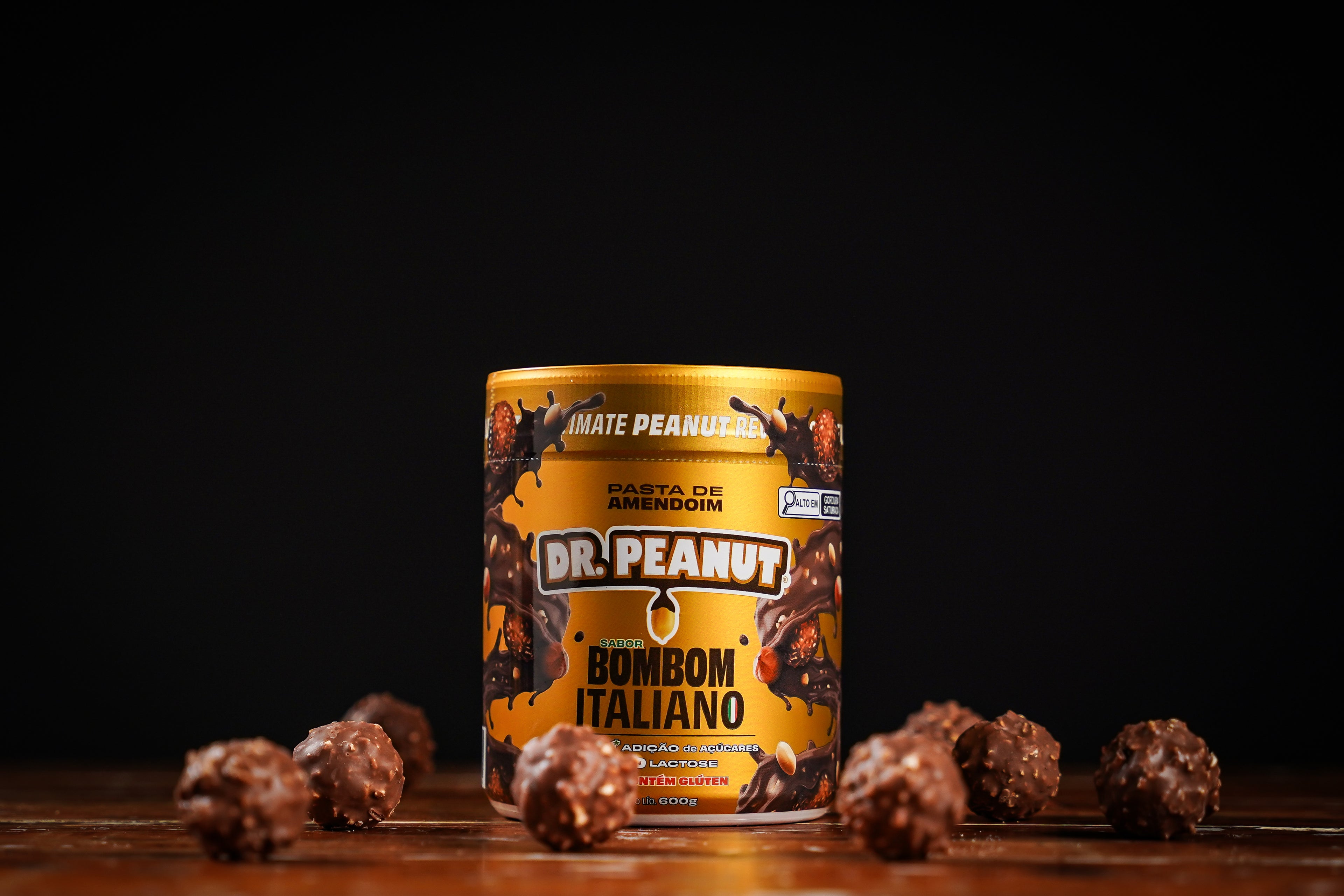 Mantequilla de maní con proteína sabor Bombón Italiano - Dr. Peanut 600g