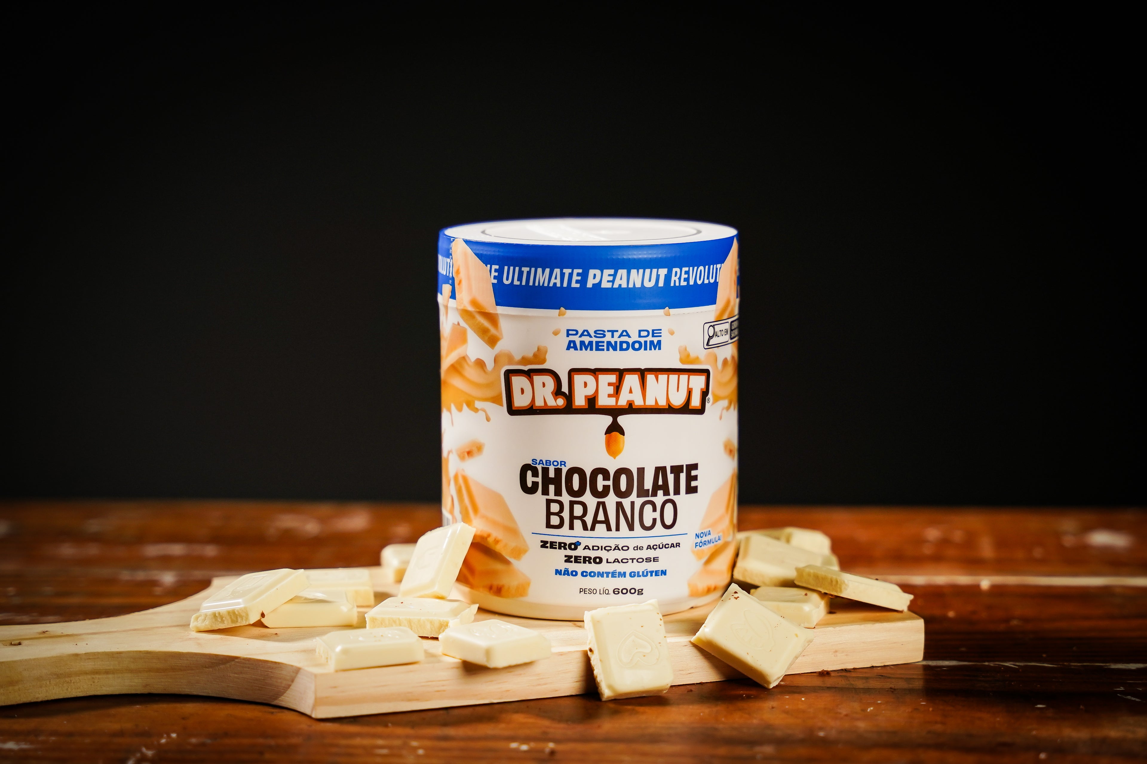 Mantequilla de maní con proteína sabor Chocolate Blanco - Dr. Peanut 600g
