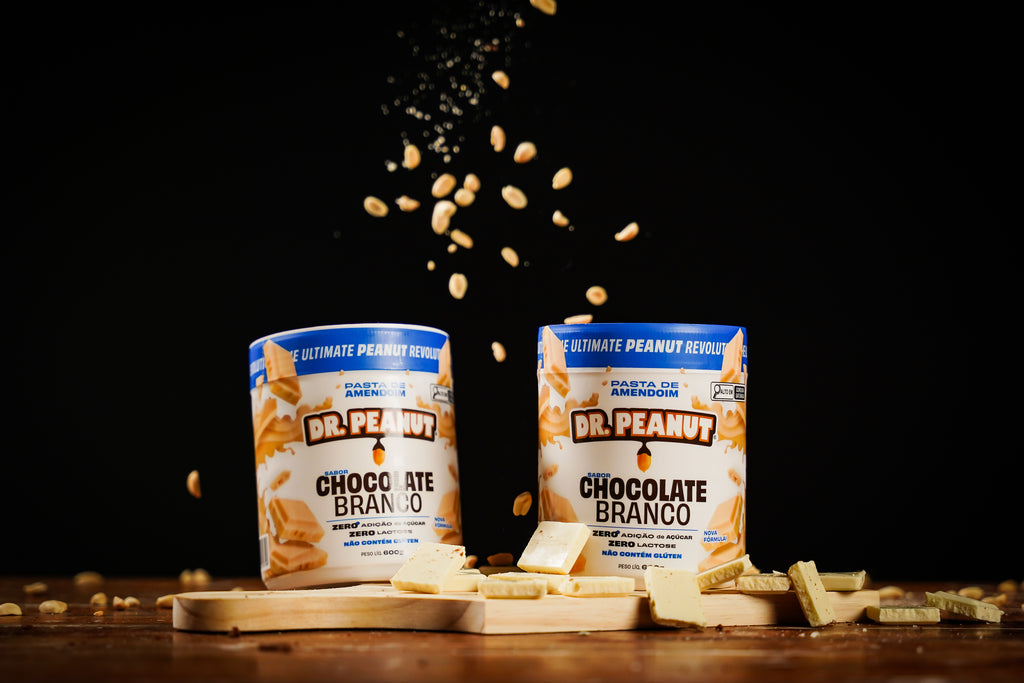 Mantequilla de maní con proteína sabor Chocolate Blanco - Dr. Peanut 600g