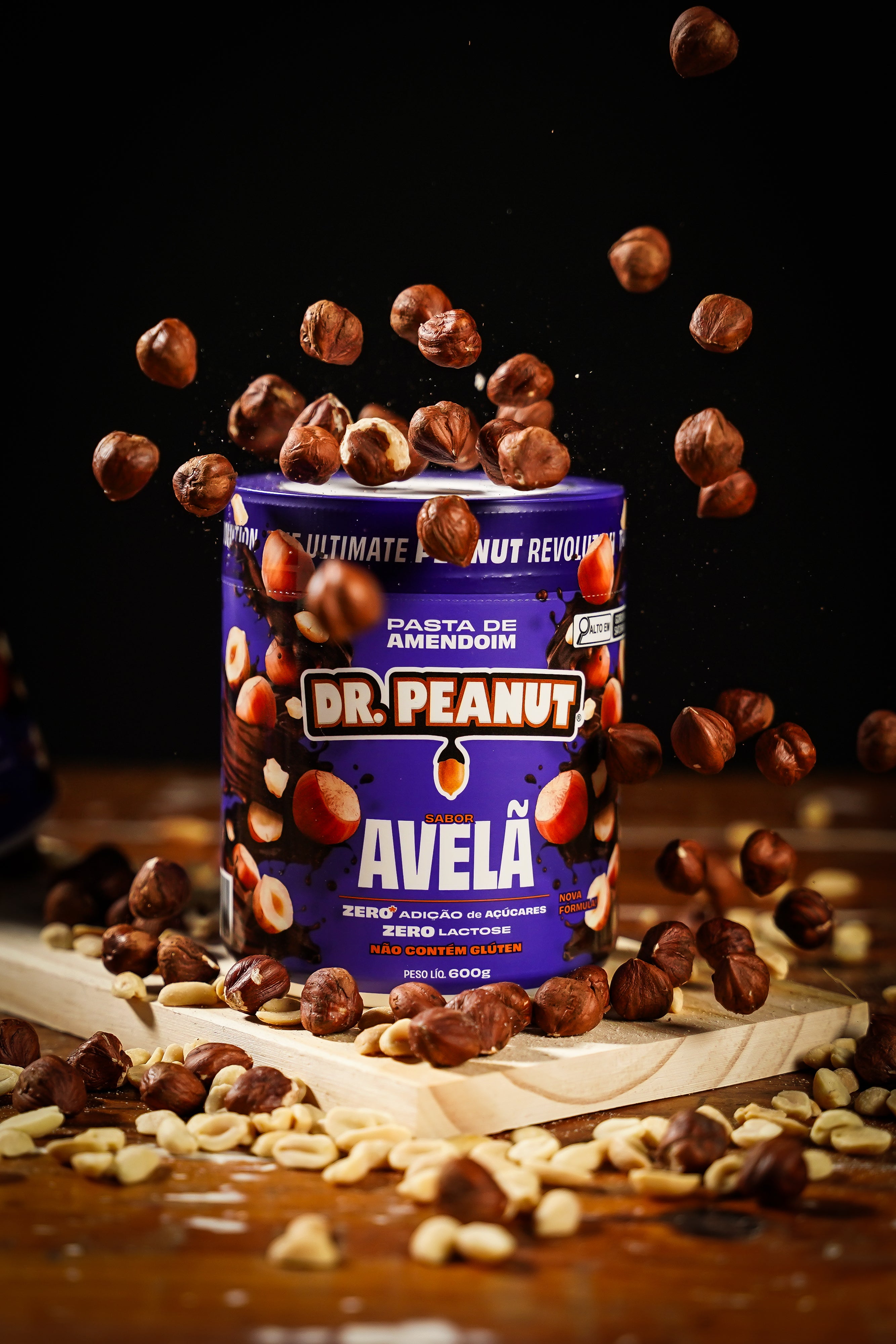 Mantequilla de maní con proteína sabor Avellana Dr.Peanut 600g.