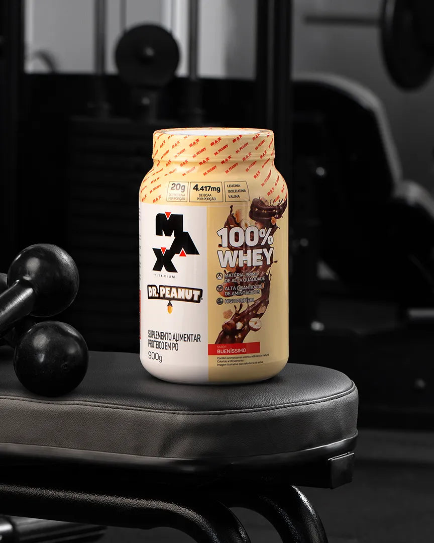 Whey Protein Max Titanium 100% – Sabor Buenissimo Dr. Peanut
