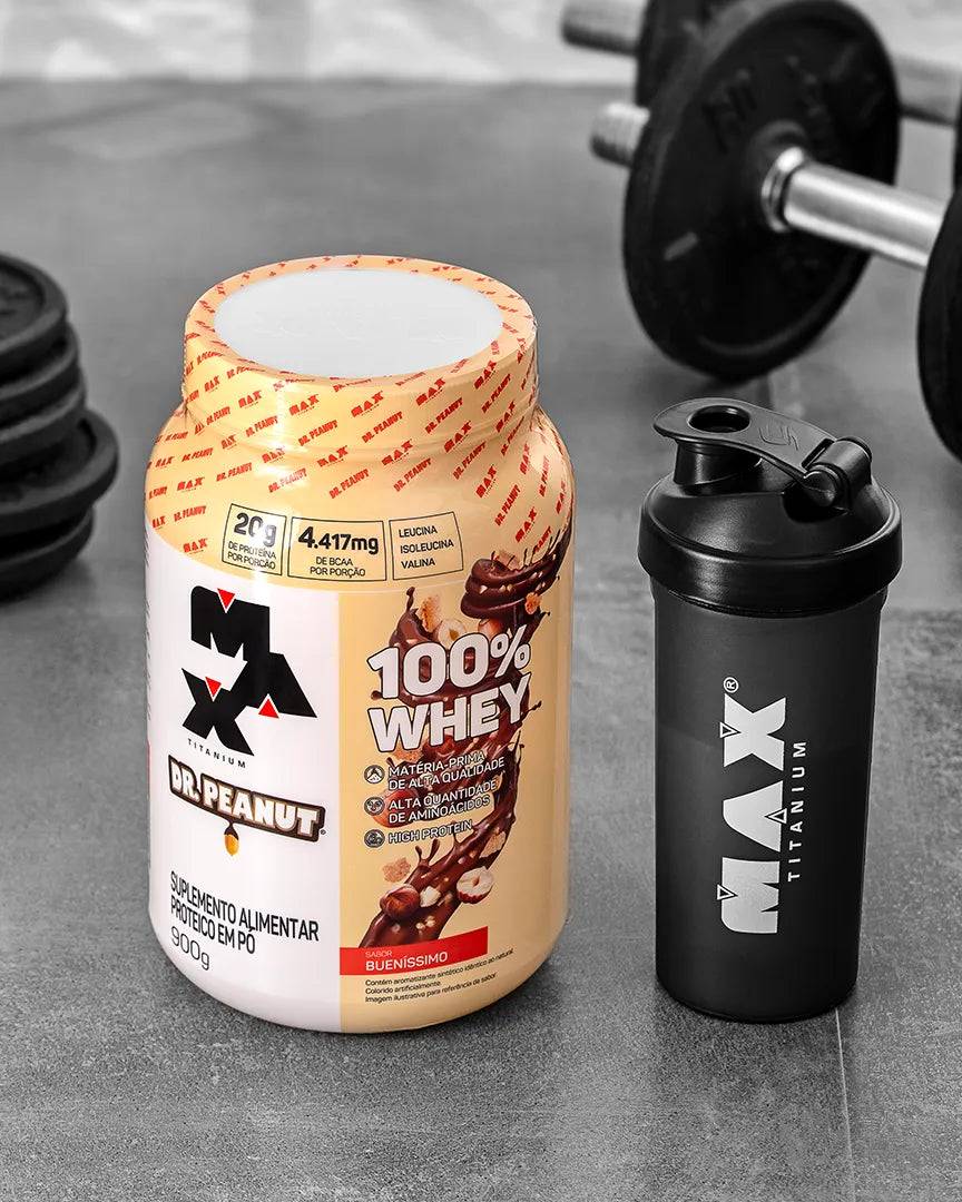 Whey Protein Max Titanium 100% – Sabor Buenissimo Dr. Peanut