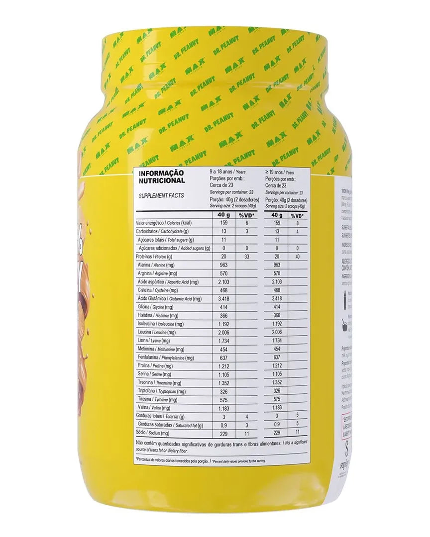 Whey Protein Max Titanium 100% – Sabor Paçoca Dr. Peanut