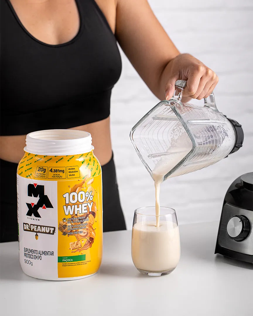 Whey Protein Max Titanium 100% – Sabor Paçoca Dr. Peanut