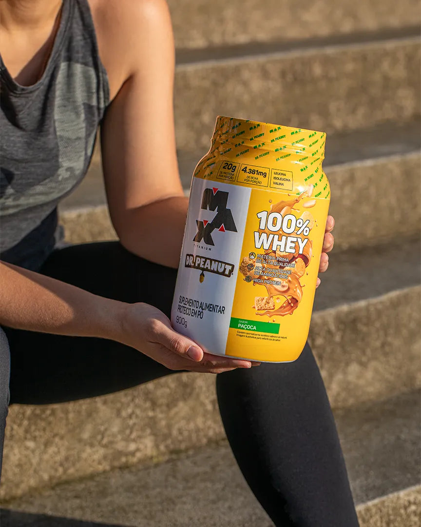 Whey Protein Max Titanium 100% – Sabor Paçoca Dr. Peanut