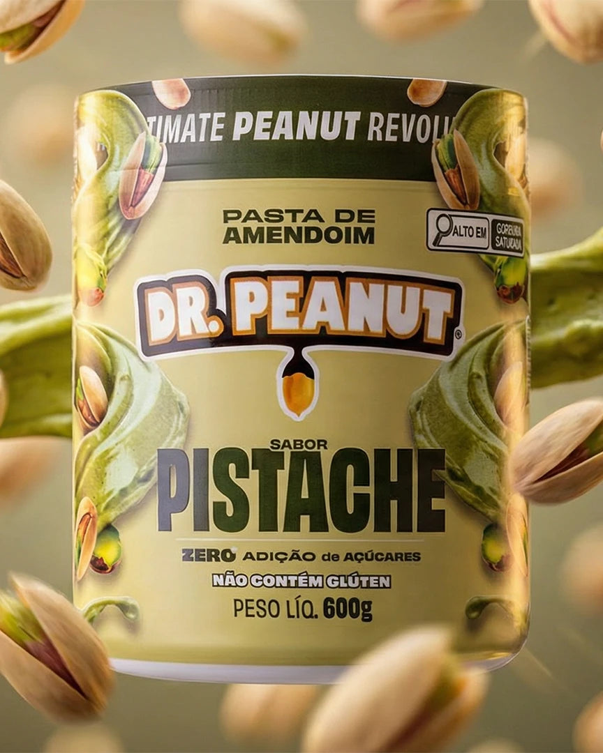 Mantequilla de maní con proteína sabor Pistacho - Dr.Peanut 600g.