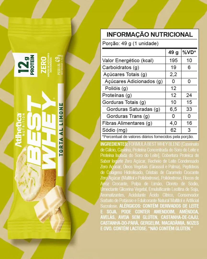 Barritas Best Whey 12 g proteína – Atlhetica Nutrition
