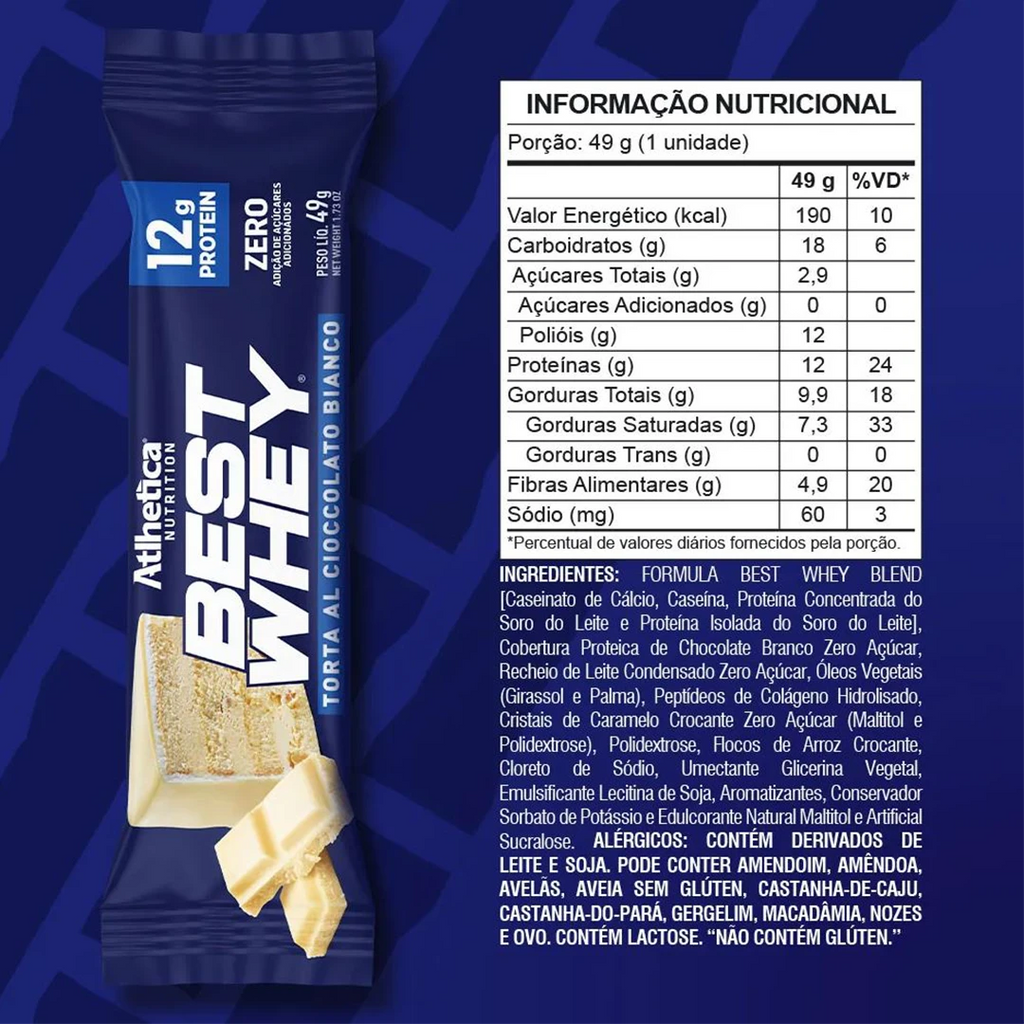 Barritas Best Whey 12 g proteína – Atlhetica Nutrition