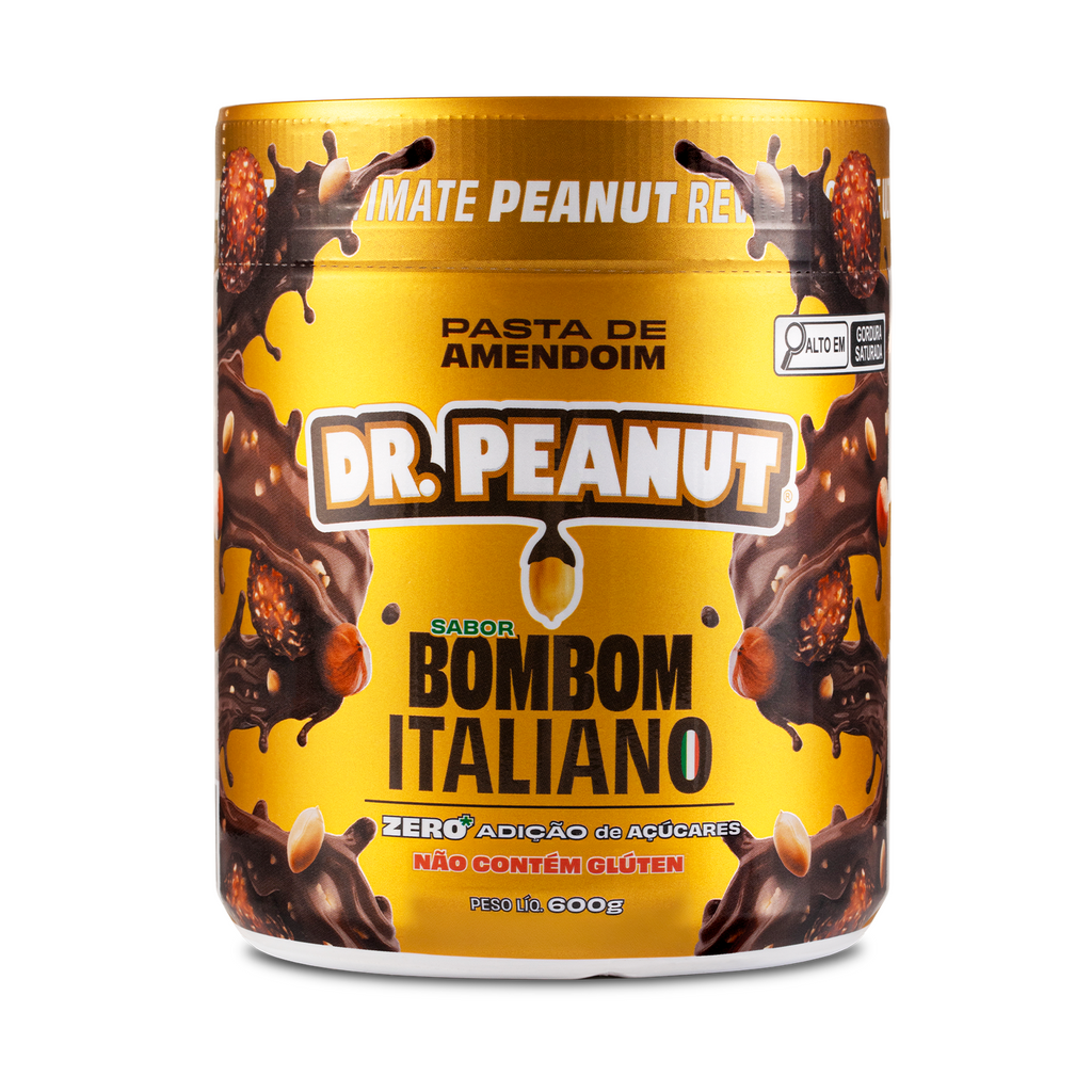 Mantequilla de maní con proteína sabor Bombón Italiano - Dr. Peanut 600g
