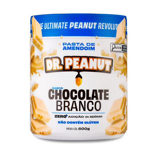Mantequilla de maní con proteína sabor Chocolate Blanco - Dr. Peanut 600g
