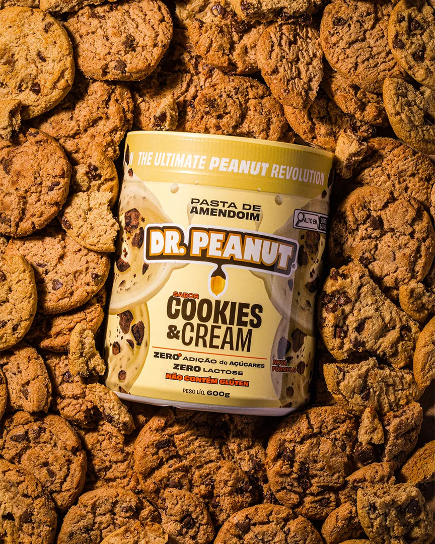 Mantequilla de maní con proteína sabor Cookies & Cream - Dr. Peanut 600g