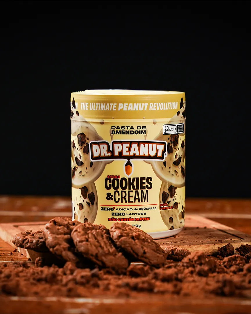 Mantequilla de maní con proteína sabor Cookies & Cream - Dr. Peanut 600g