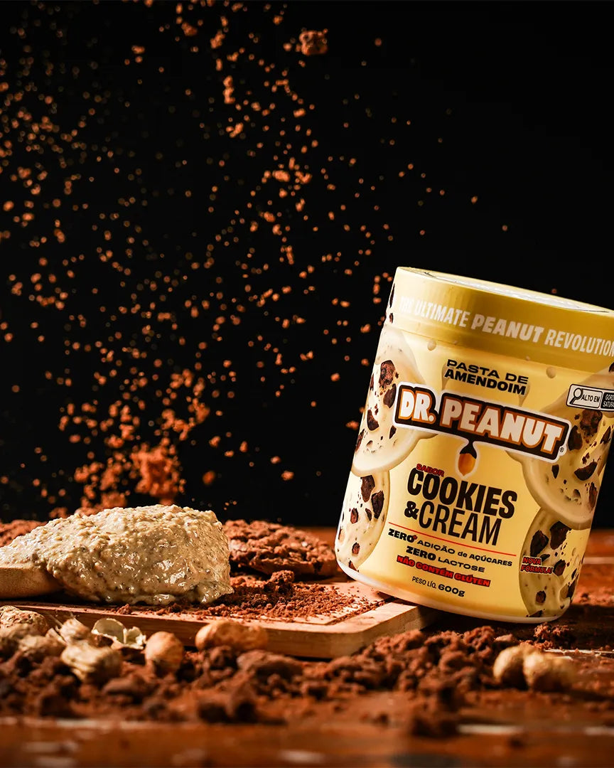 Mantequilla de maní con proteína sabor Cookies & Cream - Dr. Peanut 600g