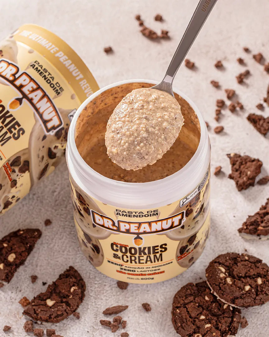 Mantequilla de maní con proteína sabor Cookies & Cream - Dr. Peanut 600g