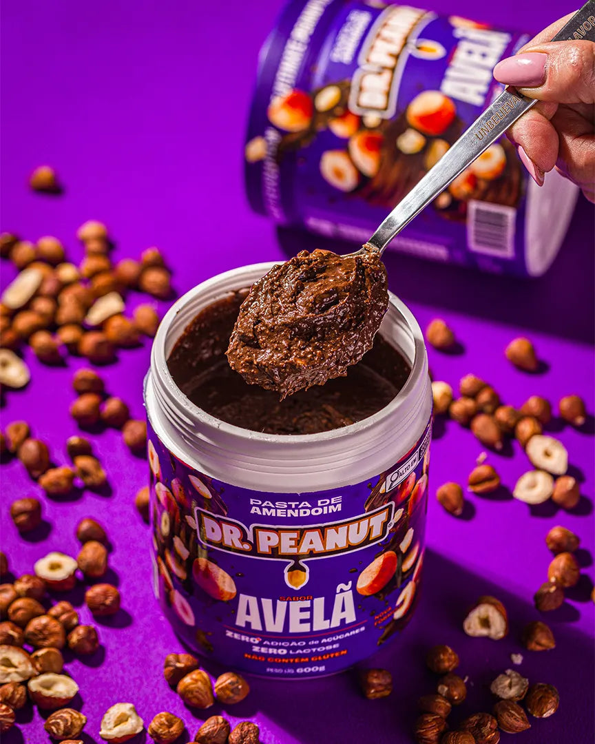Mantequilla de maní con proteína sabor Avellana Dr.Peanut 600g.