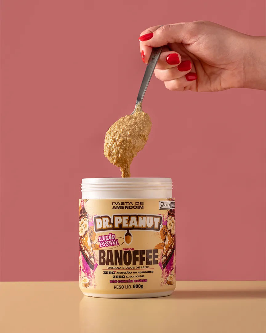 Mantequilla de maní con proteína sabor Banoffee - Dr. Peanut 600g