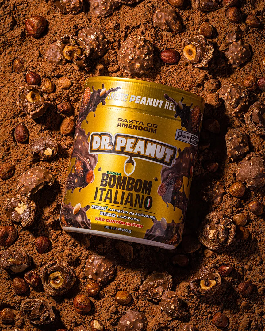 Mantequilla de maní con proteína sabor Bombón Italiano - Dr. Peanut 600g