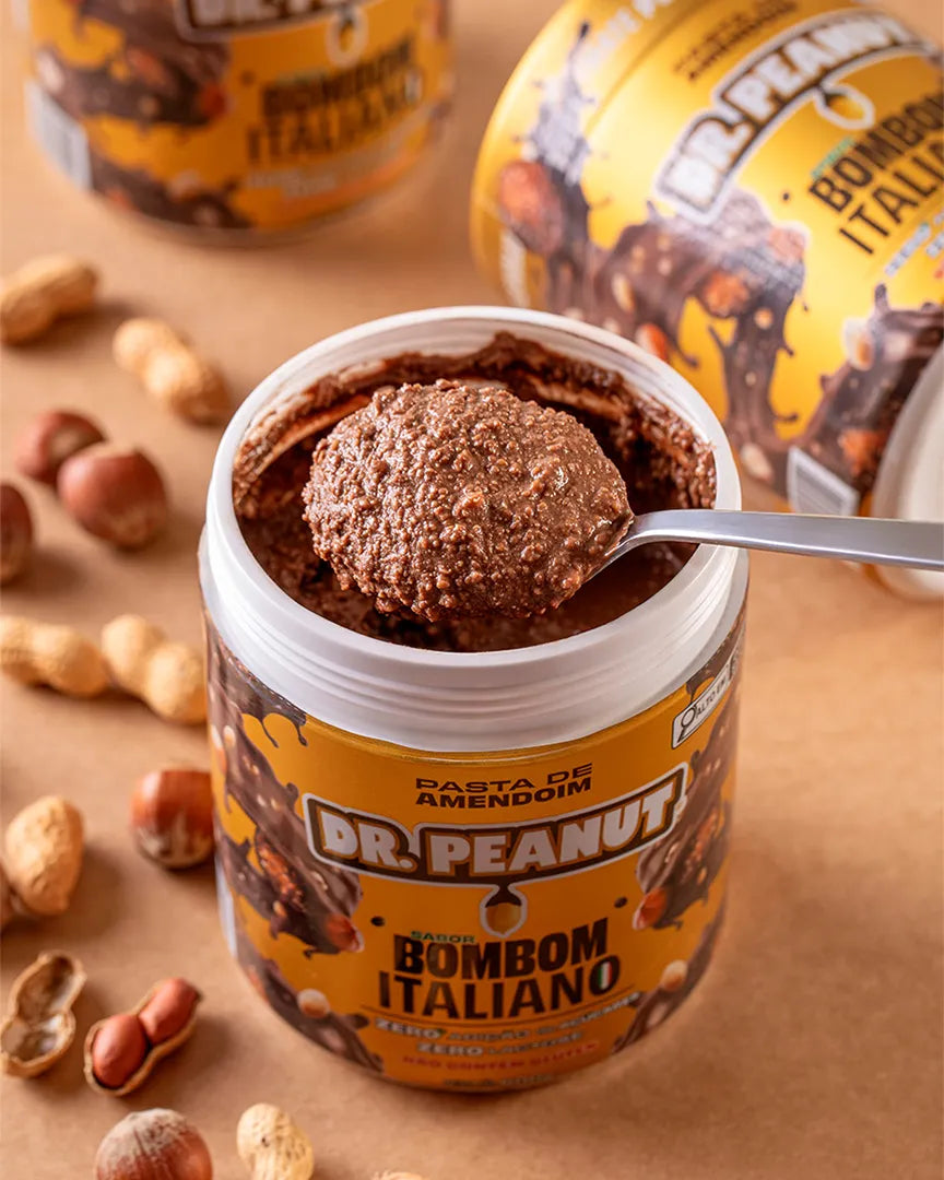 Mantequilla de maní con proteína sabor Bombón Italiano - Dr. Peanut 600g