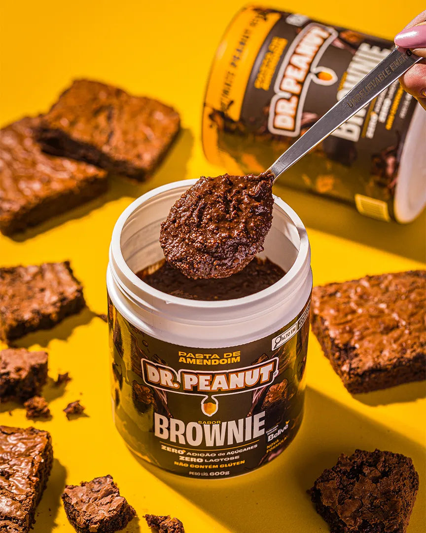 Mantequilla de maní con proteína sabor Brownie - Dr. Peanut 600g