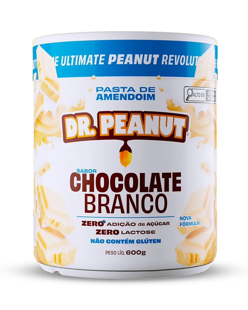 Mantequilla de maní con proteína sabor Chocolate Blanco - Dr. Peanut 600g