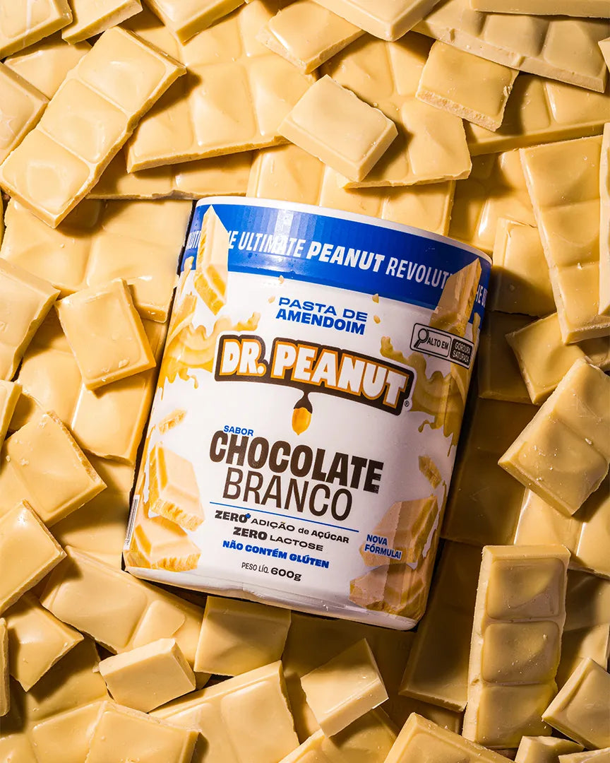 Mantequilla de maní con proteína sabor Chocolate Blanco - Dr. Peanut 600g