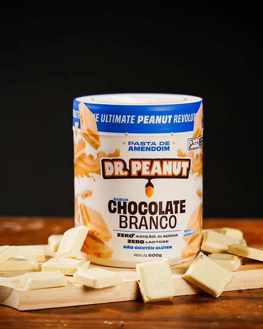 Mantequilla de maní con proteína sabor Chocolate Blanco - Dr. Peanut 600g