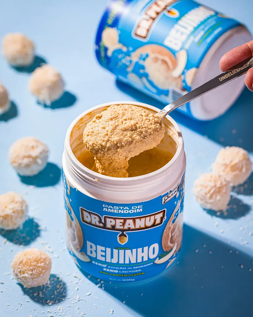 Mantequilla de maní con proteína sabor Beijinho - Dr.Peanut 600g.