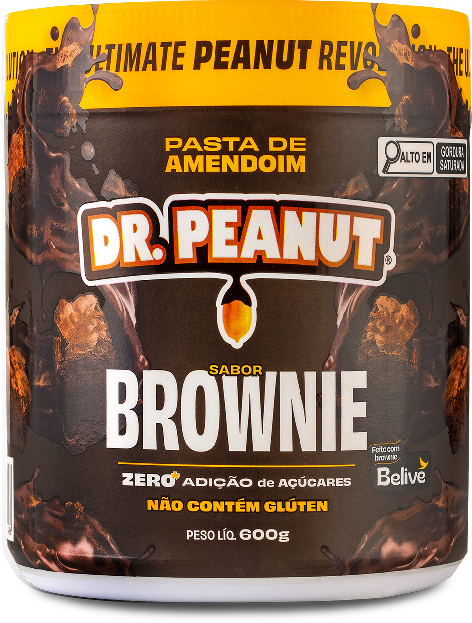 Mantequilla de maní con proteína sabor Brownie - Dr. Peanut 600g