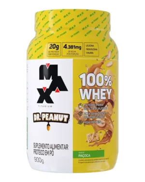 Whey Protein Max Titanium 100% – Sabor Paçoca Dr. Peanut