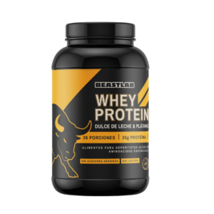 Whey Protein Beastlab 936 grs (Dulce de leche plátano y Crema de Avellanas).