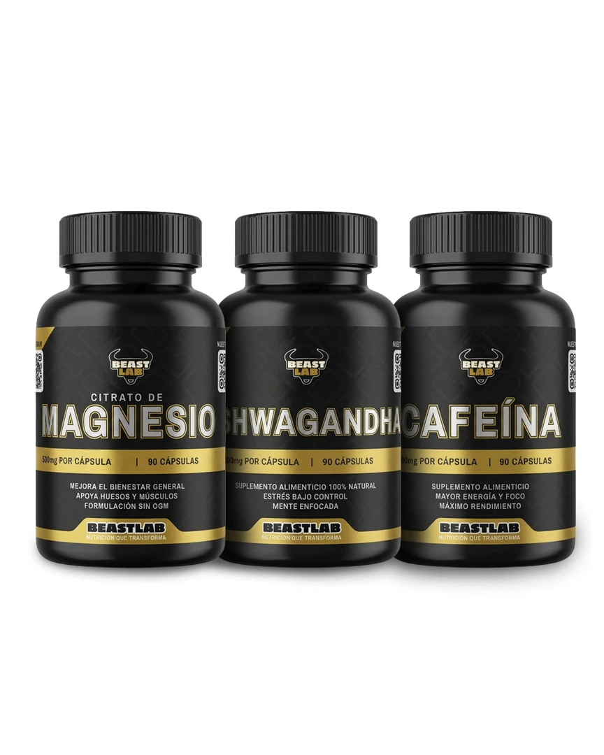 Pack Completo BeastLab - Magnesio + Ashwagandha + Cafeína