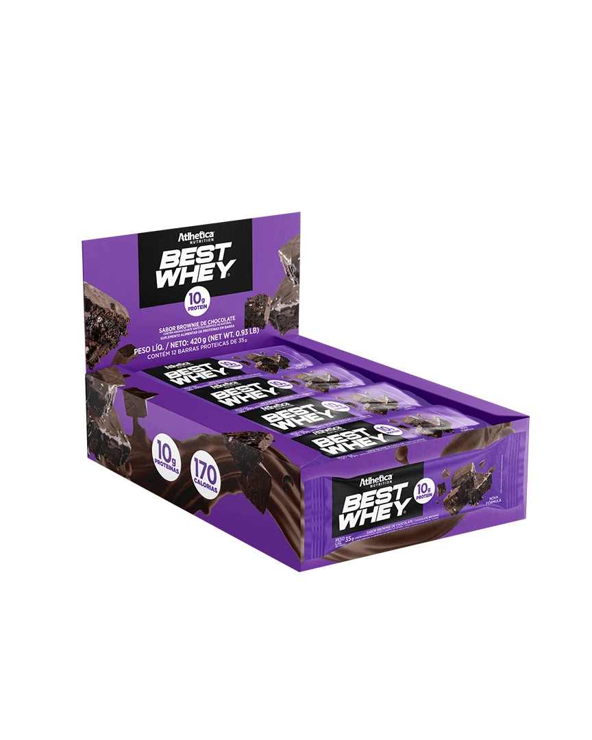 Barritas Best Whey 10 g proteína – Atlhetica Nutrition